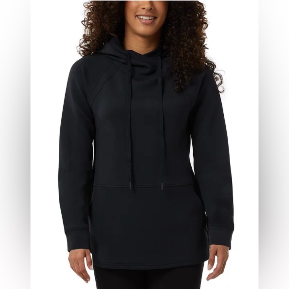 32 Degrees Women’s Black Raglan Style Pullover Jacket Hoody  Soft Small NEW